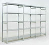 Basisset legbordstelling Epsilon - ca. 2000x1000x300 mm/5 niveaus met plaatstalen legborden/sendzimir verzinkt/open staanders