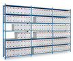 Basisset legbordstelling Quick'Tube - ca. 2000x1500x700 mm/7 niveaus met buislegborden/112 kg/RAL 5015 hemelsblauw