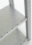 Geperforeerd metalen legbord legbordstelling Adaptiv - afmetingen 750x300 mm (bxd)/gegalvaniseerd/perforaties om de 50 mm/draagvermogen 300 kg