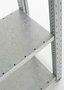 Geperforeerd metalen legbord legbordstelling Adaptiv - afmetingen 750x800 mm (bxd)/gegalvaniseerd/perforaties om de 50 mm/draagvermogen 250 kg