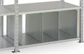 Plaatstalen hoge afscheidingen legbordstelling Adaptiv -afmetingen  368x400 mm (hxd)/kunnen ingeklemd worden tussen twee legborden/gegalvaniseerd