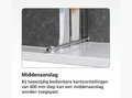 36042-Basisset kantoorstelling - ca. 2000x750x600mm/6 legborden/met middenaanslag/5 ordnerhoogtes/RAL7035 lichtgrijs/150kg/langstraversen