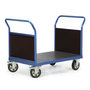 Zwaarlast platformwagen 24-1020, met 2 kopwanden van hout, laadvlak 1000x700 mm, Rotauro, platformwagen met 2 kopwanden, hout