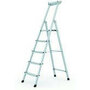 Trap eenzijdig oploopbaar type Xlstep S - met geklonken treden/extra breed/ladderlengte 2,10 m/werkhoogte ca. 3,25 m/aantal treden incl. platform 5