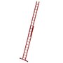 Kunststof 2-delige opsteekladder  - met stabilisatiebalk/werkhoogte 7.4 m/ladderlengte uitgeschoven 6.41 m/ladderlengte ingeschoven 3.61 m/aantal sporten 2x12/breedte ladder 420 mm