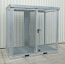 Gasflessen-container type GFC-E/G M3 verzinkt - ca. 2535x1575x2260 mm (lxbxh)/max. 60 gasflessen Ø 230 mm/met roosterbodem (draagkracht 1000 kg/m²)/afsluitbare vleugeldeur