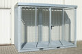 Gasflessen-container type GFC-E/G M4 verzinkt - ca. 3135x1570x2260 mm (lxbxh)/max. 78 gasflessen Ø 230 mm/met roosterbodem (draagkracht 1000 kg/m²)/afsluitbare vleugeldeur