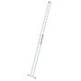 Aluminium 2-delige opsteekladder  - met stabilisatiebalk/werkhoogte 9.4 m/ladderlengte uitgeschoven 8.34 m/ladderlengte ingeschoven 4.74 m/aantal sporten 2x16/breedte ladder 420 mm