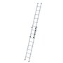 Aluminium 2-delige opsteekladder  - zonder stabilisatiebalk/werkhoogte 5.2 m/ladderlengte uitgeschoven 4.08 m/ladderlengte ingeschoven 2.5 m/aantal sporten 2x8/breedte ladder 420 mm