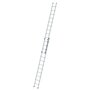 Aluminium 2-delige opsteekladder  - zonder stabilisatiebalk/werkhoogte 7.2 m/ladderlengte uitgeschoven 6.04 m/ladderlengte ingeschoven 3.62 m/aantal sporten 2x12/breedte ladder 420 mm