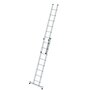 Aluminium 2-delige opsteekladder  - met Nivello stabilisatiebalk/werkhoogte 5.2 m/ladderlengte uitgeschoven 4.08 m/ladderlengte ingeschoven 2.5 m/aantal sporten 2x8/breedte ladder 420 mm